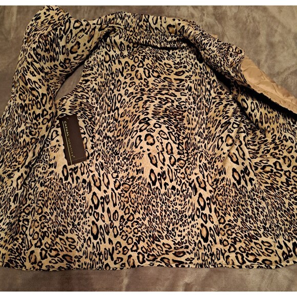 NEW W/tags Reversible Quilted Vest Gold Leopard Print Ladies S Casual Identity - Picture 4 of 11